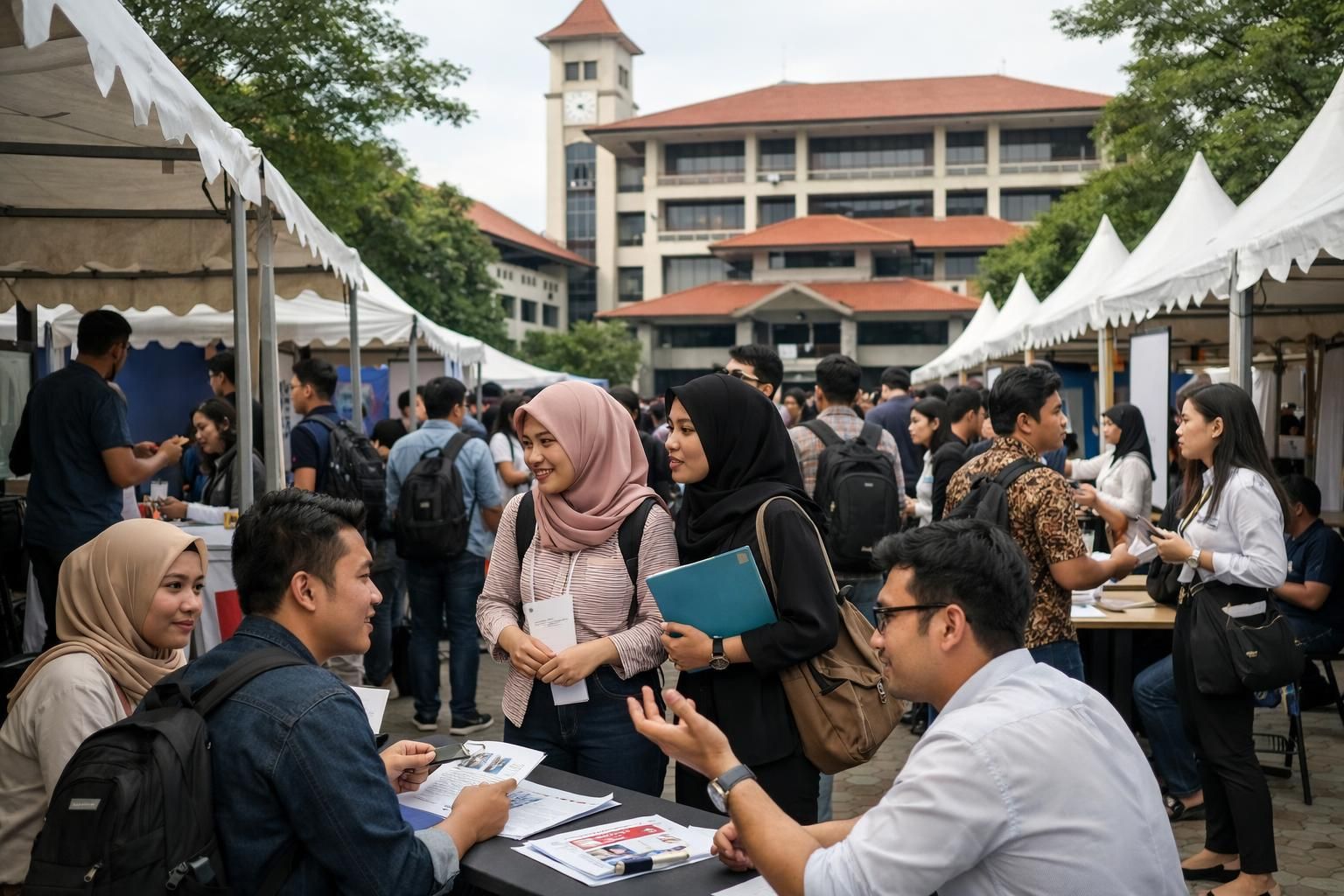 penelitian mengenai tingkat penyerapan kerja lulusan universitas di surabaya yang mengulas peluang kerja, sektor industri, dan tren ketenagakerjaan bagi para fresh graduate.